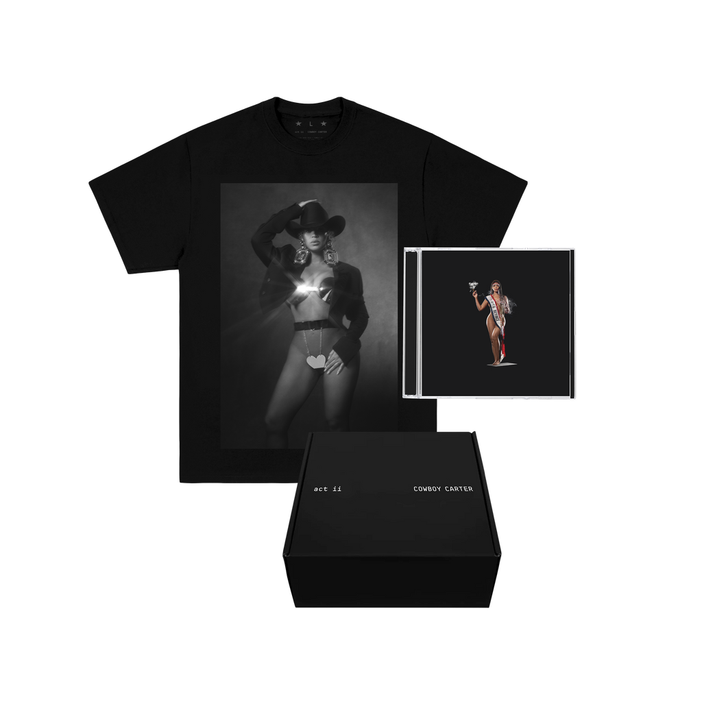 COWBOY CARTER LIMITED EDITION COVER CD BOXSET (BLACK TEE)