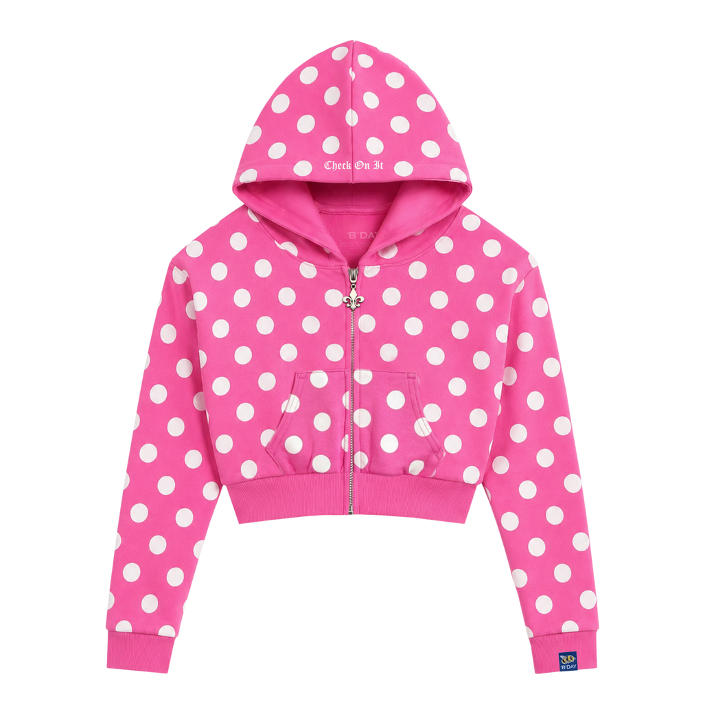 CHECK ON IT HOODIE - PINK - image 3