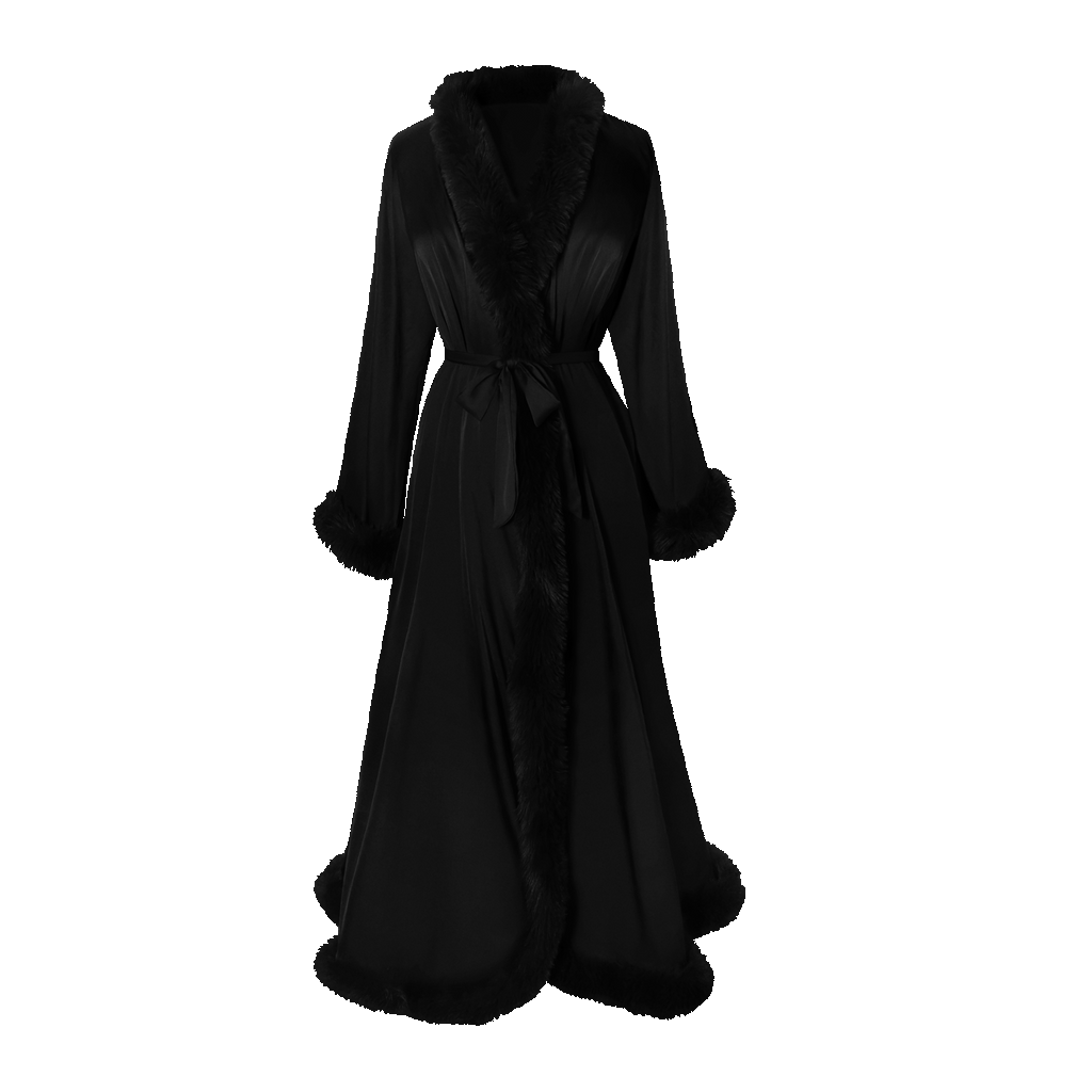 Beyoncé Renaissance Satin Robe Black