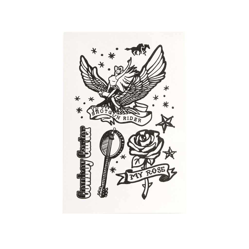 COWBOY CARTER SEMI-PERMANENT TEMPORARY TATTOOS