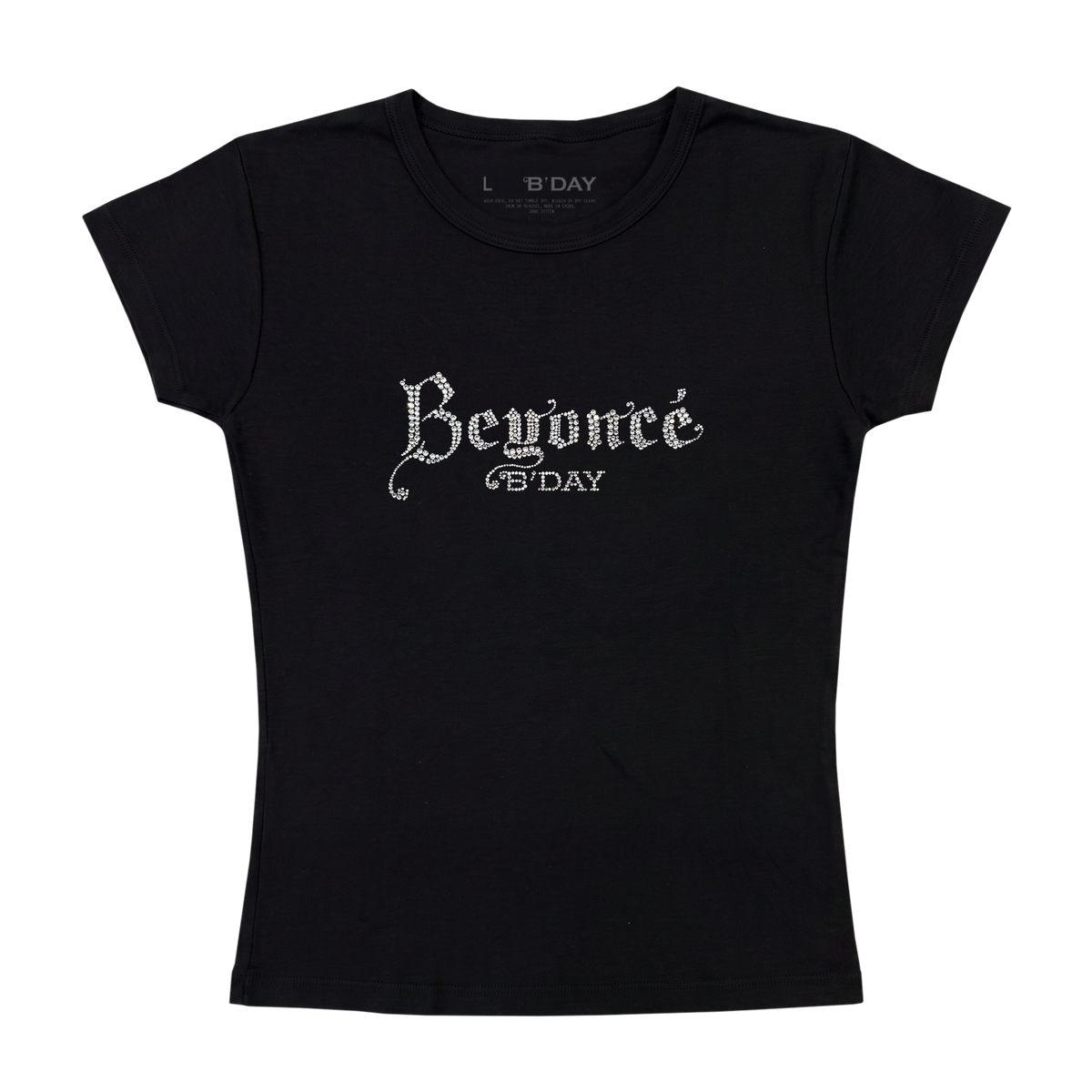 BEYONCÉ CRYSTAL BABY TEE - BLACK - image 2