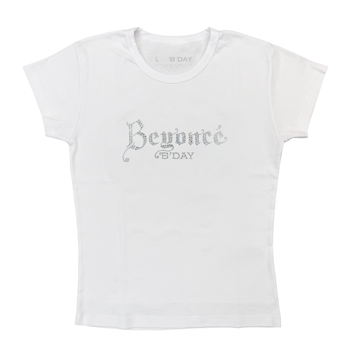 BEYONCÉ CRYSTAL BABY TEE - WHITE - image 2