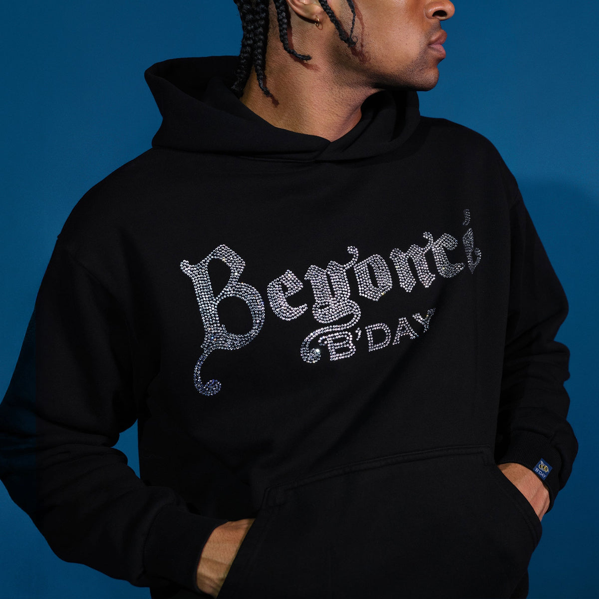 B'DAY CRYSTAL HOODIE - BLACK