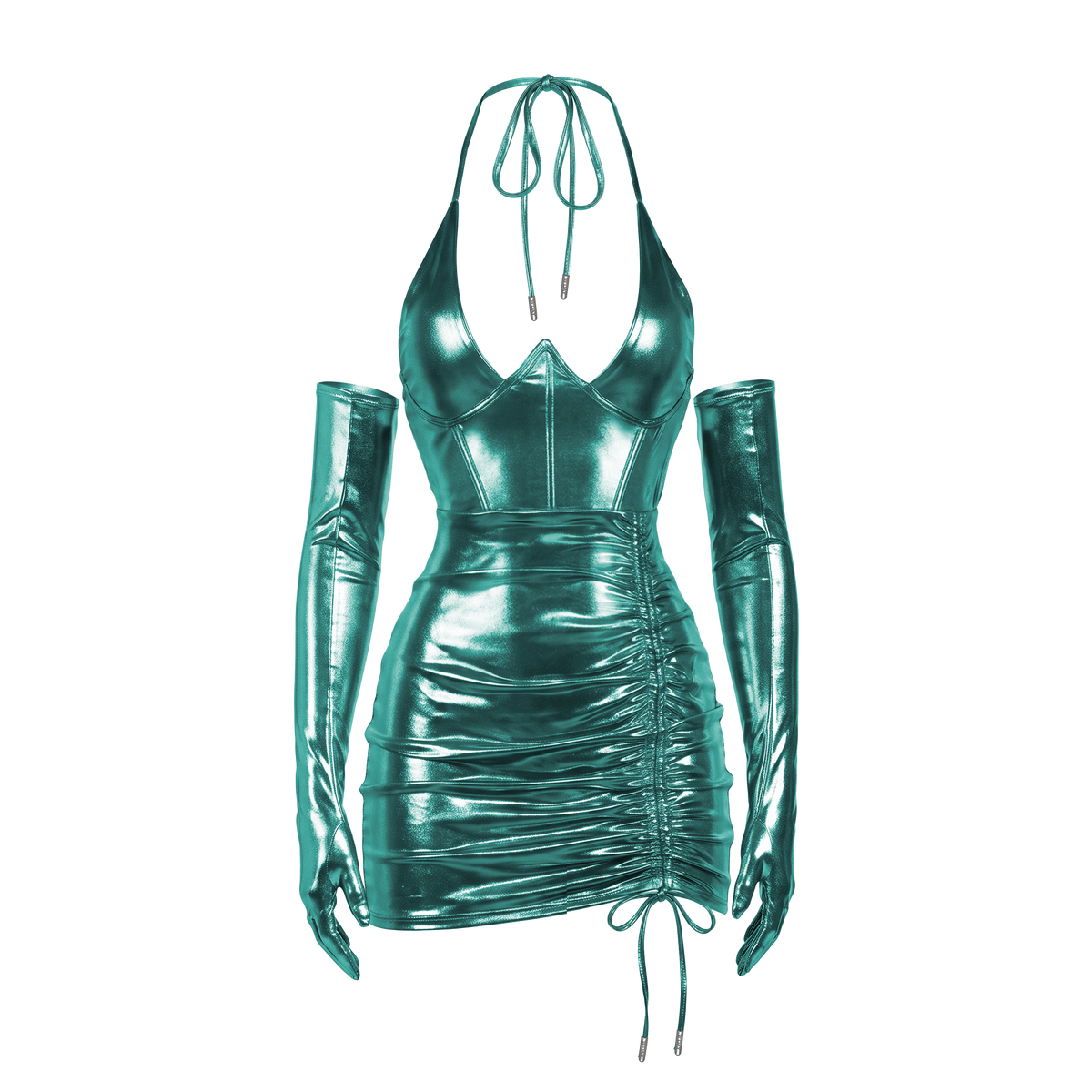 FREAKUM DRESS & GLOVES SET - GREEN - image 3