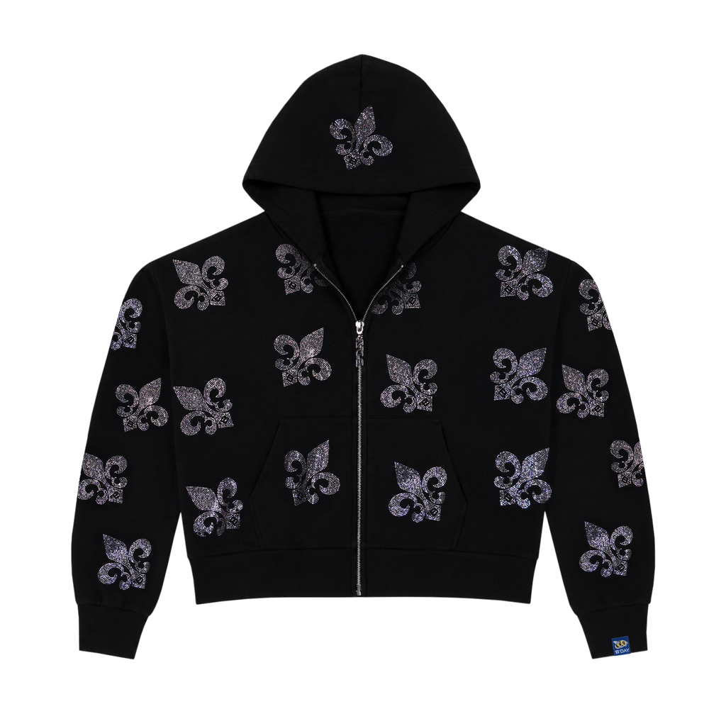 IRREPLACEABLE CROPPED CRYSTAL ZIP HOODIE - image 3